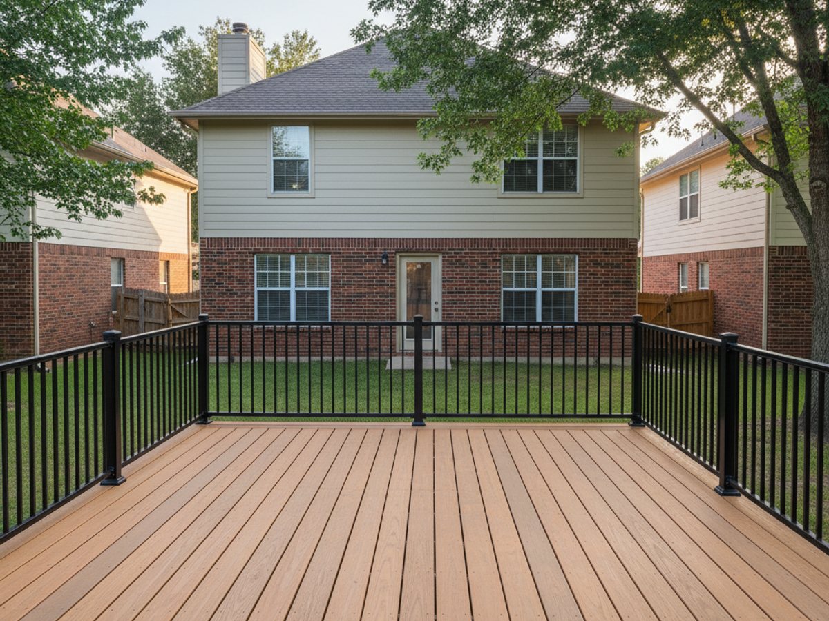 Custom Deck Design completed by Oasis Deck in Horizon City, TX