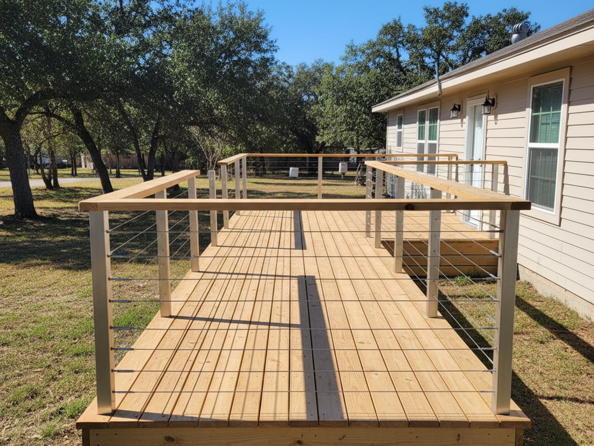 Deck Railing Installation completed by Oasis Deck in Sunland Park, TX