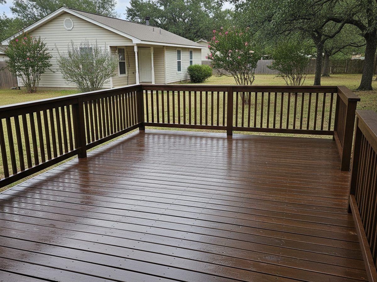 Deck Railing Installation completed by Oasis Deck in Socorro, TX
